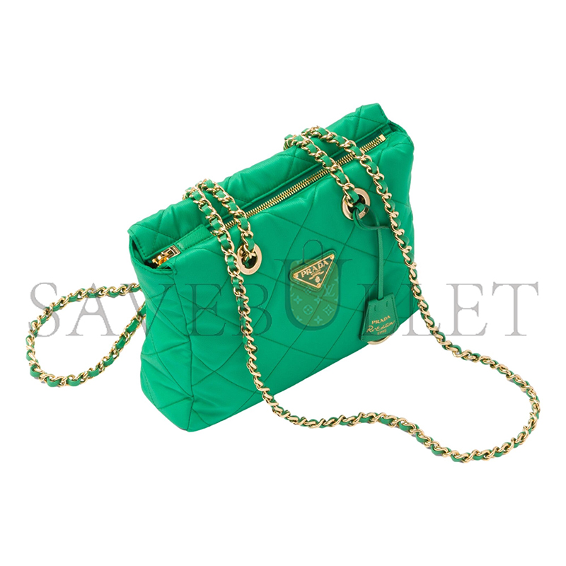 PRADA RE-EDITION MAIZE YELLOW 1995 CHAÎNE RE-NYLON TOTE BAG 1BG468 (25*23*8cm) 